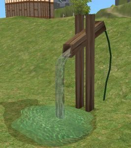 Wood Fountain Shower