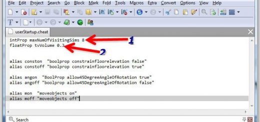 Mod The Sims - What's in your UserStartup.cheat file?